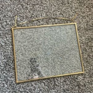 SOLD Gold floating frame with chain hanger
